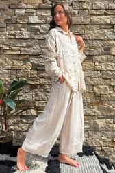 Cala Cushion Cotton Bandana Relaxed Shirt Stone